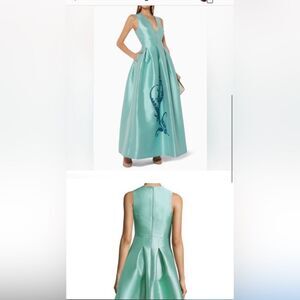 Sachin + Babi Blue Ruffled Asymmetrical Maxi Dress